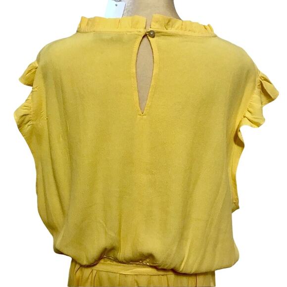 Loft Plus Size NWT Yellow Floral Ruffle Dress Women 22 *Pls See Description* - Picture 8 of 14